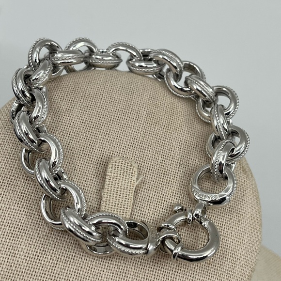 Vintage Milor Italy Epiphany 925 Sterling Silver Chain Bracelet - Picture 5 of 14